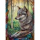 DUTCH LADY DESIGNS GREETING CARD Boho Wolf